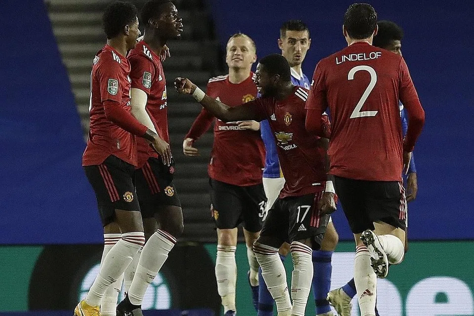 TAMBAH DERITA: Manchester United menghadiahkan lebih banyak kesukaran buat Brighton empat hari selepas menewaskan mereka 3-2 dalam saingan Liga Perdana England dengan kemenangan 3-0. - Foto EPA-EFE