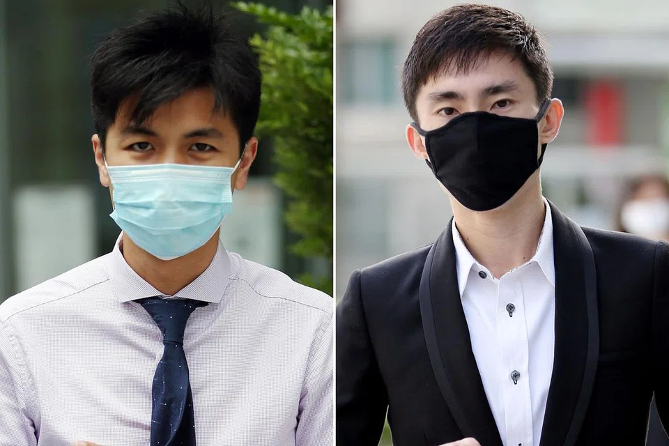 FITNAH: Soh Rui Yong (kanan) perlu bayar bekas rakan sepasukan Ashley Liew $180,000 kerana memfitnahnya. - Foto-foto fail