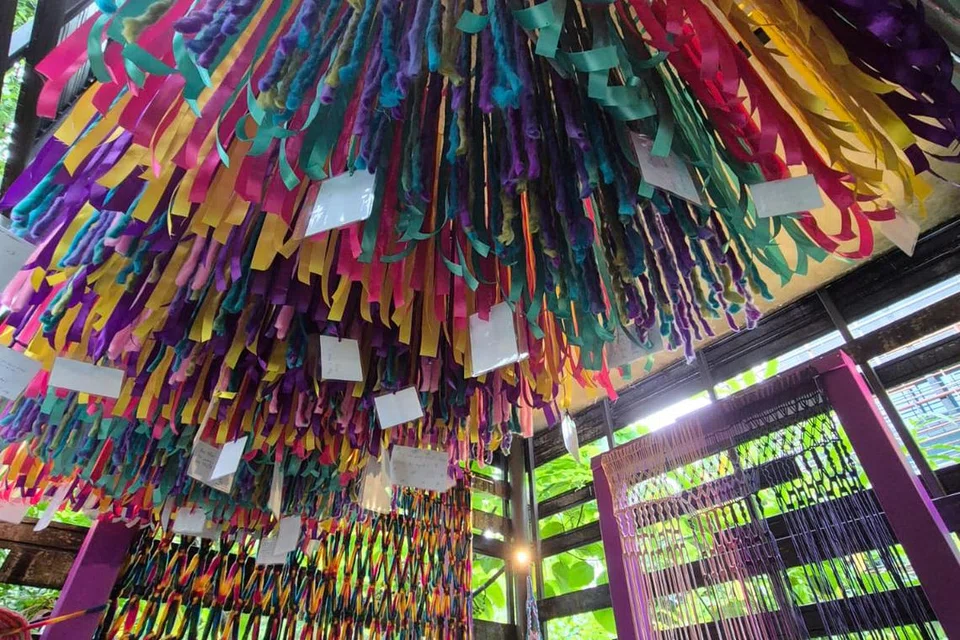 Direka oleh artis fiber, Adeline Loo, pod pemasangan ‘Knots and Braids’ yang mempunyai unsur interaktif mengetengahkan pengalaman penjaga sambil memupuk kesedaran terhadap cabaran yang mereka lalui. 