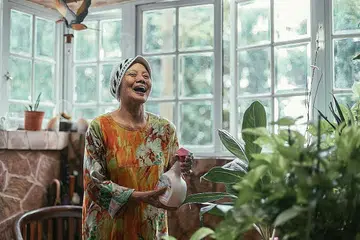 KELIHATAN NORMAL: Dengan senyuman yang selalu terukir di wajahnya, Cik Mimi mungkin kelihatan normal, namun menghidapi demensia sejak 2020. - Foto BM oleh HARITH MUSTAFFA