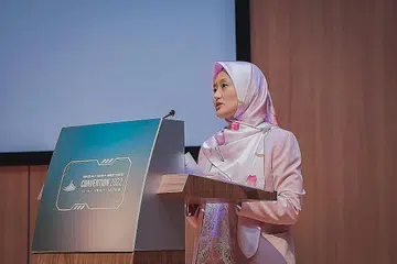 SOKONG ASPIRASI WANITA: Cik Rahayu Mahzam berkata lebih banyak usaha akan dilakukan di Singapura untuk menyokong aspirasi wanita termasuk menjadi usahawan. - Foto BH oleh NUR DIYANA TAHA