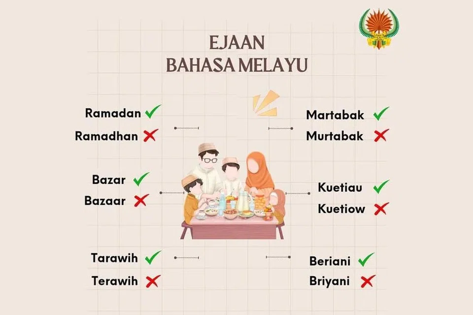 Dewan Bahasa dan Pustaka (DBP) memuat naik infografik pada 11 Mac di akaun Instagram bagi menjelaskan ejaan tepat yang seringkali dieja salah.