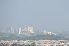 Pemandangan di Sarawak pada 8 September yang terjejas akibat jerebu.