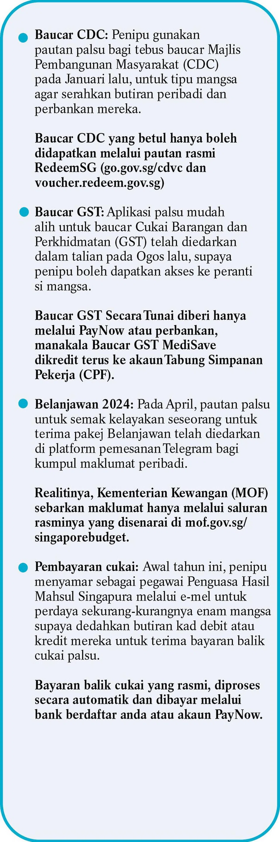 Orang ramai dinasihatkan terus berwaspada terhadap penipuan pancingan data.