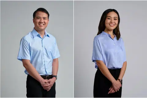 Encik Andre Low (kiri) dan Cik Eileen Chong dari Parti Pekerja (WP) akan mengambil kerusi Anggota Parlimen Tanpa Kawasan Undi (NCMP) pada penggal ke-15 Parlimen, menjadikan jumlah Anggota Parlimen (AP) WP kepada 12 orang.