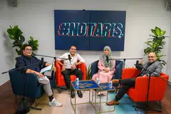 PERBINCANGAN PADAT: (Dari kiri) Moderator perbincangan, Editor Berita BH, Encik Nazri Hadi Saparin;  AP GRC Chua Chu Kang, Encik Zhulkarnain Abdul Rahim; Ketua Pusat Harmoni, Ustazah Liyana Rosli Asmara dan Anggota Parlimen Dilantik (NMP), Dr Syed Harun Taha Alhabsyi, membincangkan tentang panduan agama yang diterbitkan baru-baru ini oleh badan-badan agama yang mewakili kepimpinan agama Islam di Singapura. 