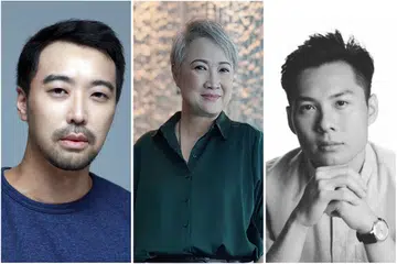 ILHAM TERCETUS DARI K-DRAMA: (Dari kiri) Filem Ajooma yang bakal ditayangkan merupakan arahan He Shuming dan dibintangi Hong Huifang serta diterbitkan Anthony Chen. - Foto-foto GIRAFFE PICTURES