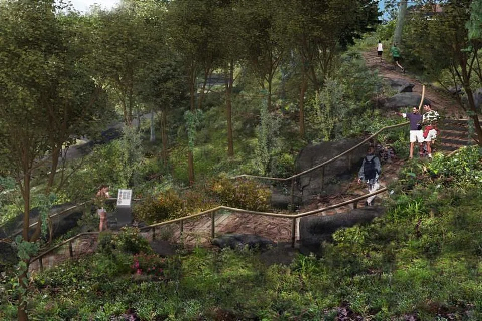 Rabung Rambler Yayasan Mingxin di Kebun Bunga Singapura dilancarkan hari ini. - Foto NPARKS