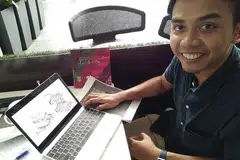 BURU PHD: Encik Hadi telah pun mula jalankan kajian mengenai diaspora masyarakat perantau Bawean dari perspektif seni bina. - Foto BH oleh SAINI SALLEH