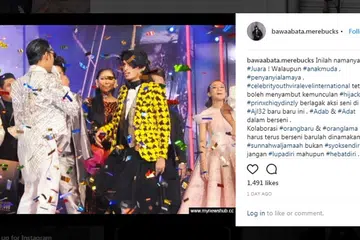 NYARIS 'BUAT KACAU': Kelakuan Iqram yang dikatakan ingin naik ke pentas semasa persembahan Altimet di AJL32 didedahkan oleh penyanyi tersebut di Twitter. - Foto TWITTER