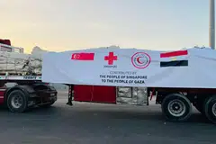 Palang Merah, bantuan, Gaza