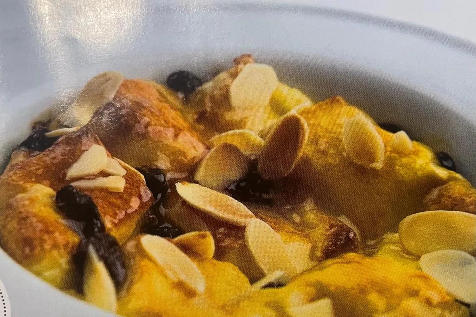 puding roti, mentega 