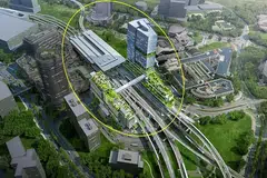 BAKAL SIAP 2027: Sebuah lakaran artis bagi hab pengangkutan bersepadu Jurong East, yang dijadualkan siap sekitar 2027. - Foto FACEBOOK/LTA)