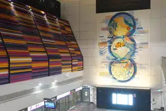 Karya Zulkarnaen Othman terpampang di stesen MRT Punggol Coast yang dibuka pada 10 Disember. 