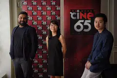 PAPAR KISAH MENYAYAT HATI: (Dari kiri) Filem pendek yang dihasilkan Encik Yahssir M., Cik Lan Yu dan Encik Edward Khoo adalah tiga filem pendek yang disokong ciNE65 2021. Filem mereka ditayangkan di Wisma Teroka Singapura sempena pelancaran ciNE65 2021 semalam. - Foto BH oleh MARK CHEONG