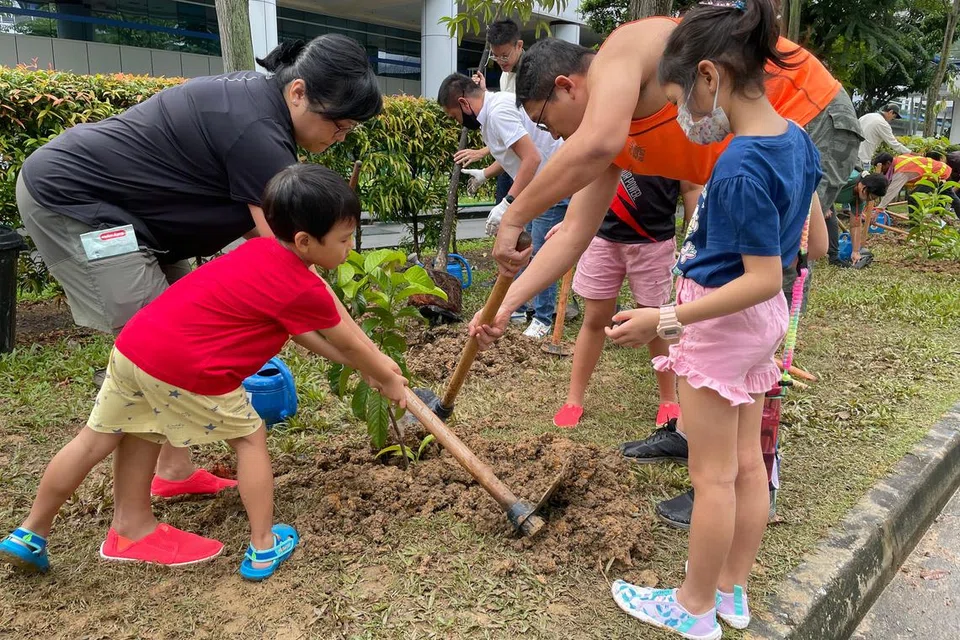 Amalan tanam pokok bermula dari kecil agar dapat tanam sama sikap hargai alam.