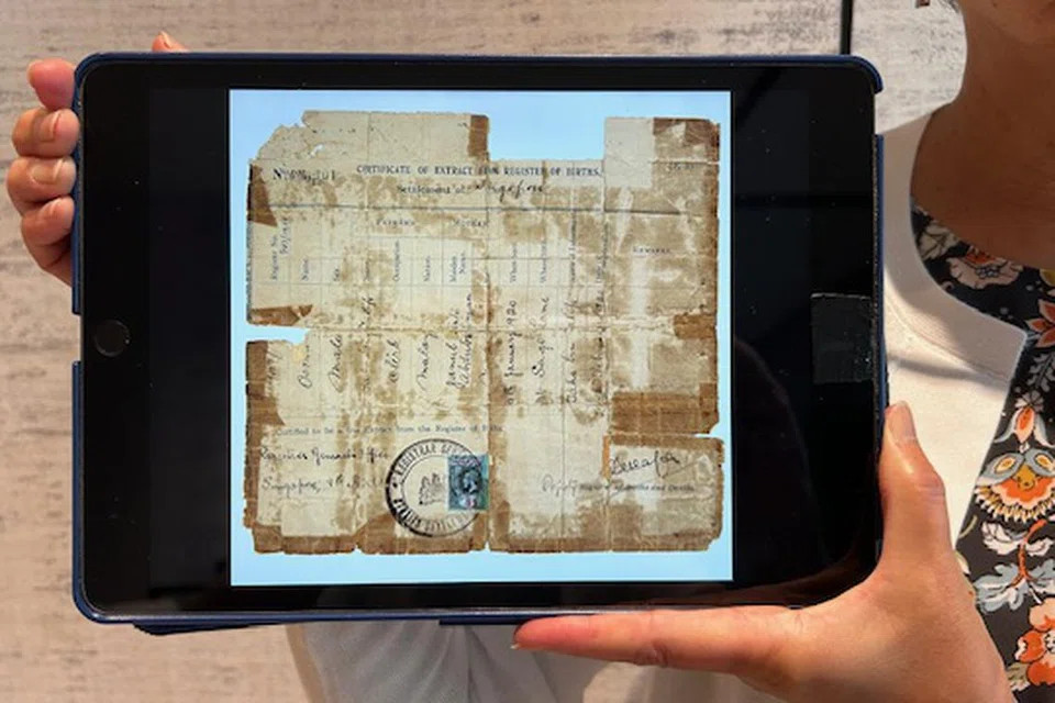 Sijil kelahiran ayah Cik Sariya Talip Clay – Encik Osman Talip –  pada 1920 yang dikongsi bersama Berita Harian (BH).