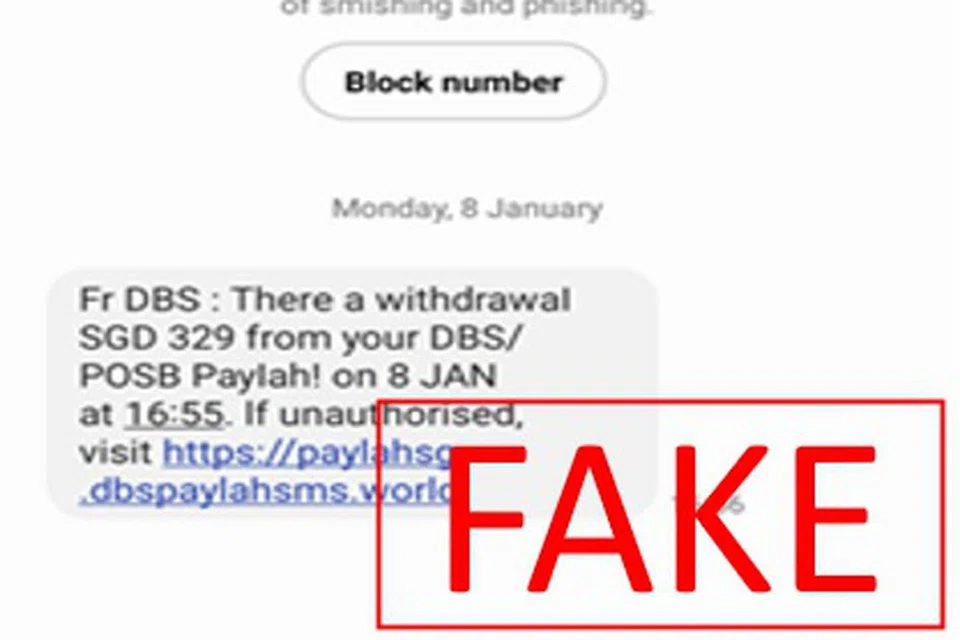 PENIPUAN: 219 individu menjadi mangsa kepada penipuan pancingan SMS berkaitan bank, mengakibatkan kerugian sekurang-kurangnya $446,000.
