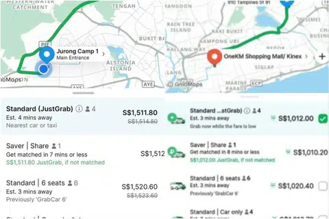 grab, fare