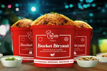 Kini, penggemar nasi beriani boleh mendapatkan Weekend Lamb Bucket atau Weekend Mutton Bucket yang bersaiz kecil (S) dan saiz besar (L) menerusi dalam talian sahaja.