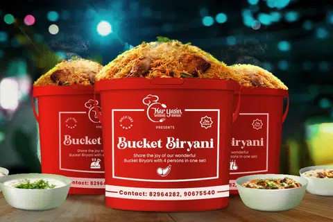 Kini, penggemar nasi beriani boleh mendapatkan Weekend Lamb Bucket atau Weekend Mutton Bucket yang bersaiz kecil (S) dan saiz besar (L) menerusi dalam talian sahaja.