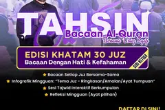 Sesi bacaan Al-Quran bagi edisi khatam 30 juz.