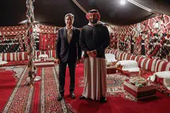BINCANG BERSAMA: Setiausaha Negara Amerika Syarikat, Encik Antony Blinken (kiri) bertemu Putera Mahkota Saudi Mohammed bin Salman di al-Ula di barat laut Arab Saudi pada 8 Januari.