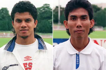 RASA LEGA: Abdul Malek Mohammad (kiri) dijel tiga minggu dan didenda $6,000 pada 1997 dan Zulkifli Kartoyoho (kanan) diberi sekatan seumur hidup pada 1998.