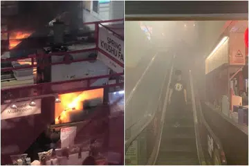 KEBAKARAN DI TAMPINES MALL: Kebakaran di Tampines Mall berpunca daripada sebuah alat penggoreng yang digunakan di sebuah pesta makanan Jepun yang berlangsung di pusat beli-belah itu.