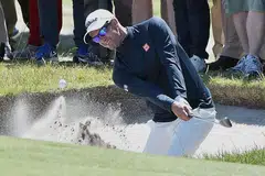 TIGA YANG TERBAIK: Ernie Els, Adam Scott (atas) dan Sergio Garcia, yang di kalangan mereka pernah menjuarai kejohanan 'Major' golf dunia dan pelbagai kejuaraan PGA lain, merupakan antara tarikan utama di edisi ke-51 Kejohanan Golf Terbuka Singapura SMBC kali ini yang berlangsung di Sentosa Golf Club pada Khamis hingga Ahad ini. - Foto AFP