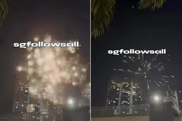 Singapore, fireworks, bunga api, Ghim Moh, police, polis, sparkler, SCDF