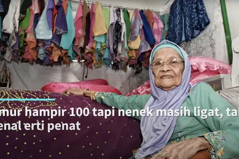 Nenek hampir 100 tahun masih ligat, tak kenal erti penat