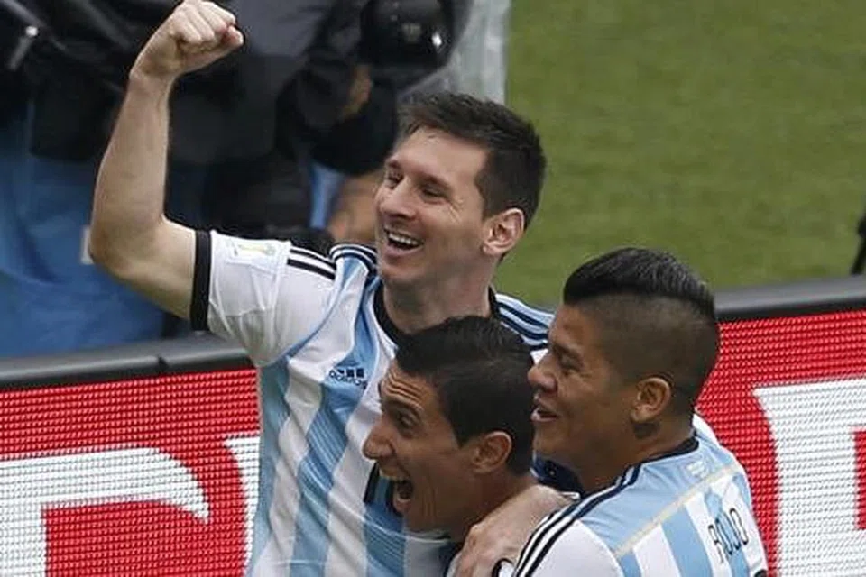 RAIKAN KEMENANGAN: Messi sudah mendapat semula sentuhan gol di Piala Dunia. - Foto REUTERS