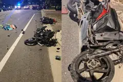 Dua remaja bertembung dan meninggal dunia akibat kecederaan parah sewaktu bermain dengan motorsikal 