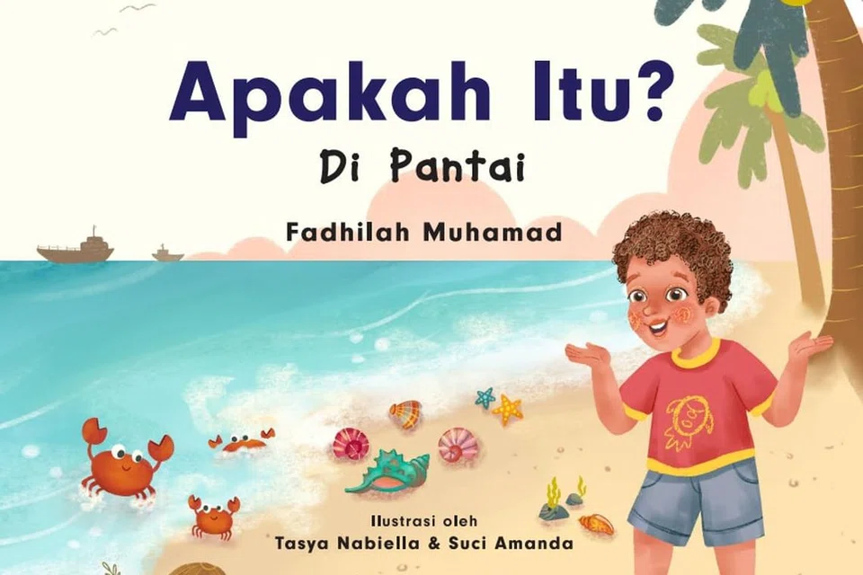 BUKU KANAK-KANAK: Buku ‘Apakah Itu? Di Pantai’ mengandungi ciri-ciri interaktif yang menjadikan kegiatan membaca lebih menyeronokkan. 