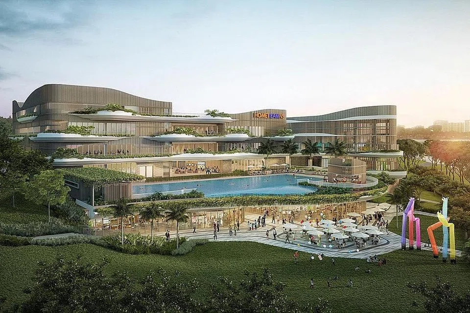 PEMANDANGAN KOLAM AIR BEDOK: HomeTeamNS Bedok Clubhouse akan dilengkapkan dengan vila dan kolam renang yang menawarkan pemandangan Kolam Air Bedok serta taman permainan air tertutup. - Foto HOMETEAMNS