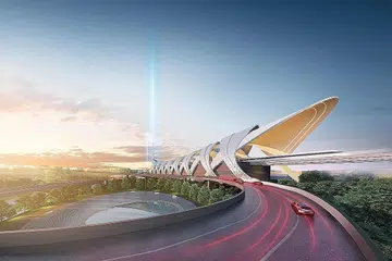 PEMERIKSAAN IMIGRESEN DI BANGUNAN SAMA: Bangunan di stesen Bukit Chagar bagi Laluan Sistem Transit Laju (RTS Link) Johor Bahru-Singapura akan setinggi 16 lantai, dengan empat lantai akan digunakan untuk menempatkan ruang pemeriksaan imigresen Malaysia dan Singapura di dalam satu bangunan. - Foto MRT CORP