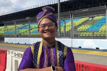 IMPIAN TERCAPAI: Encik Muhammad Taufiq Yusmee berjaya memenuhi keinginannya untuk menyertai persembahan di NDP. - Foto NDP EXCO 2022