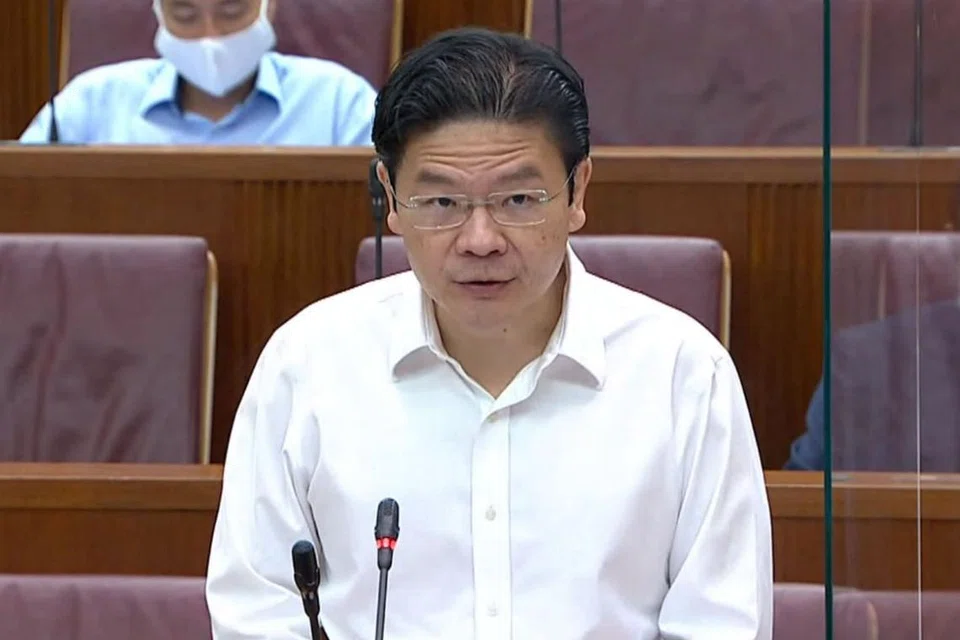 Menteri Pendidikan Encik Lawrence Wong ketika di parlimen pada 2 November 2020. - FOTO: GOV.SG