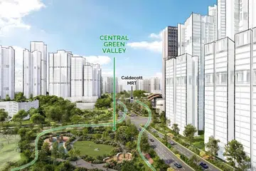 Satu siri ruang hijau yang membentuk “lembah hijau pusat” akan menghubungkan penduduk dengan stesen MRT Caldecott serta sebuah pusat beli-belah baharu di Toa Payoh West.