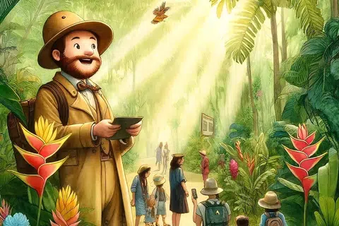Ajak si cilik mempelajari bagaimana spesies halia berbeza membentuk sains dan perubatan sambil menjelajahi Taman Halia di Kebun Bunga Singapura.