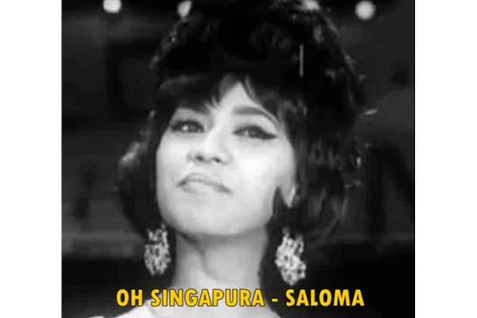 BIDUANITA SALOMA: Pernah menyanyikan lagu jaz klasik mengenai keindahan kota Singapura yang masyhur, berjudul 'Oh Singapura' yang dicipta pada 1957 dan menggambarkan kotanya yang tidak sepi dan suka dikunjungi pelancong. - Foto fail