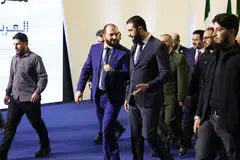 Presiden sementara Syria, Encik Ahmed al-Sharaa (tiga dari kiri), menghadiri mesyuarat bagi mengumumkan pembentukan pemerintah  peralihan baru di Damsyik, Syria, pada 29 Mac. Beliau melantik 23 menteri bagi menganggotai Kabinet baru.