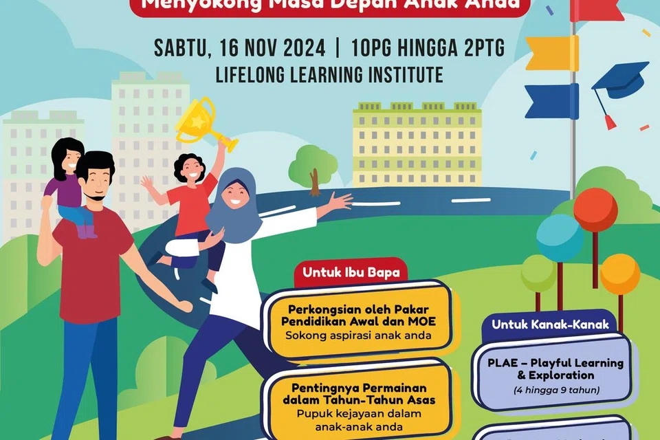 Acara ‘Pathways to Success: Supporting your Child’s Future’ (Laluan Menuju Kejayaan: Menyokong Masa Depan Anak Anda) anjuran Yayasan Mendaki diadakan pada 16 November dari 10 pagi hingga 2 petang di Institut Pembelajaran Sepanjang Hayat di Paya Lebar.