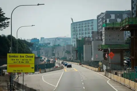 Tapak pembinaan Koridor Utara-Selatan (NSC) di Gambas Avenue pada 8 September.