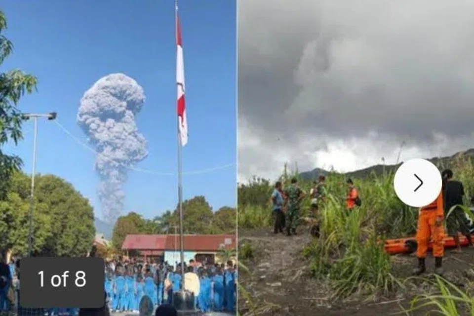 Gunung Dukono, penyelamat, pendaki, ledakan