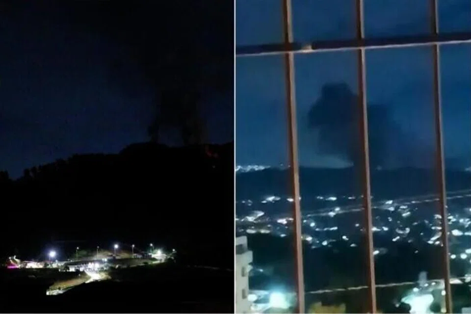 Asap tebal berkepul-kepul menyelubungi Caracas susulan beberapa letupan di bandar itu pada 3 Januari.