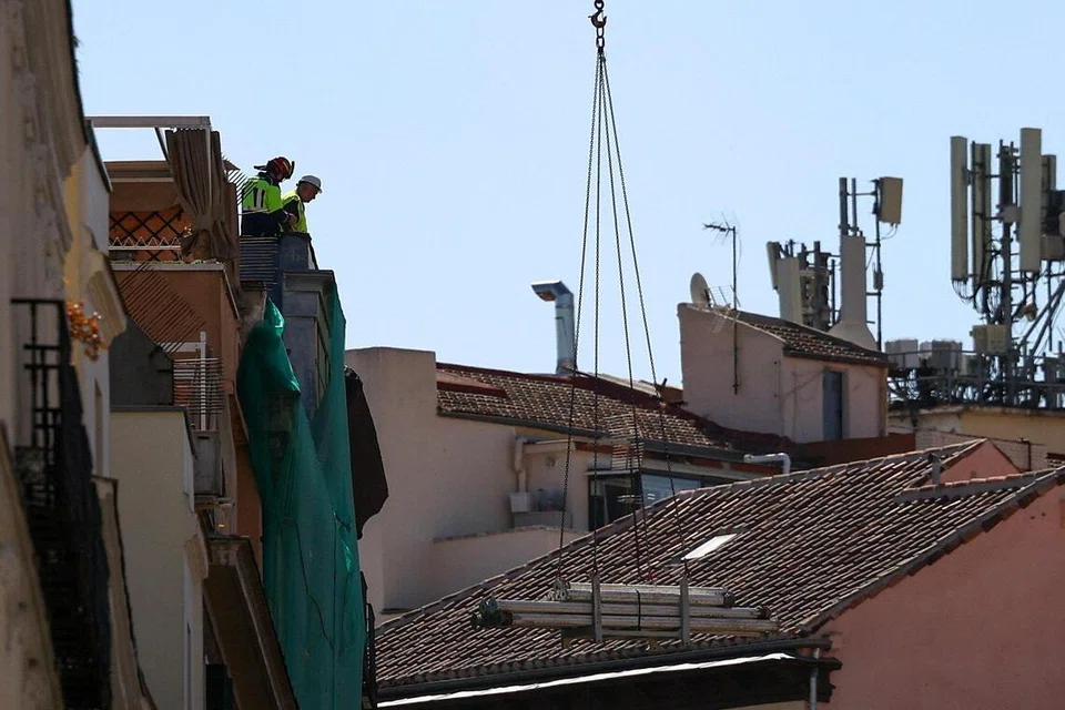 bangunan runtuh, madrid, spain, collapse