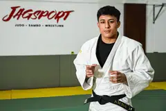 Atlet gusti Aryan Azman, judo. 