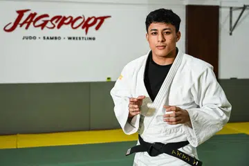 Atlet gusti Aryan Azman, judo. 